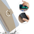 Flip case for Samsung Galaxy A05s, Wallet Zipper Pocket, with mirror, blue