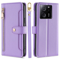 Flip case for Xiaomi 13T / 13T Pro / Redmi K60 Ultra, Wallet Zipper Pocket, purple