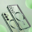 Case for Samsung Galaxy A35 5G, Electro MagSafe, green + Screen Glass