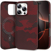 Case for iPhone 16 Pro, Aramid Fiber MagSafe, red