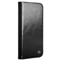 Flip case for Iphone 16E, QIALINO Leather Wallet, black