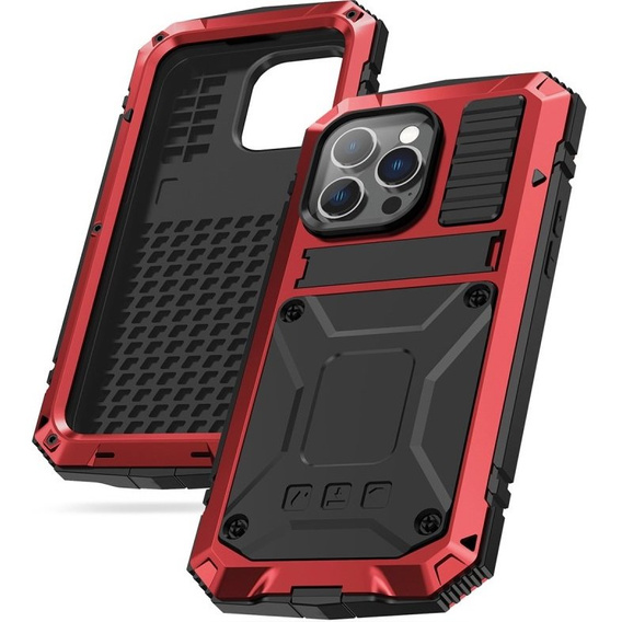 Case for iPhone 14 Pro Max, R-JUST, armoured, red