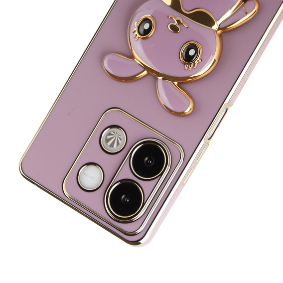 Case for Xiaomi Redmi Note 13 5G, Rabbit, purple + 9H Tempered Glass