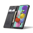 CASEME case for Samsung Galaxy A51, Leather Wallet Case, black