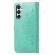 Flip case for Samsung Galaxy M15 5G, Mandala, green