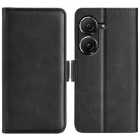 Flip case for Asus Zenfone 9 5G / 10 5G, Wallet PU Leather Case, black