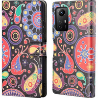 Flip case for Xiaomi Redmi Note 12S, Wallet, colorful jellyfish, black