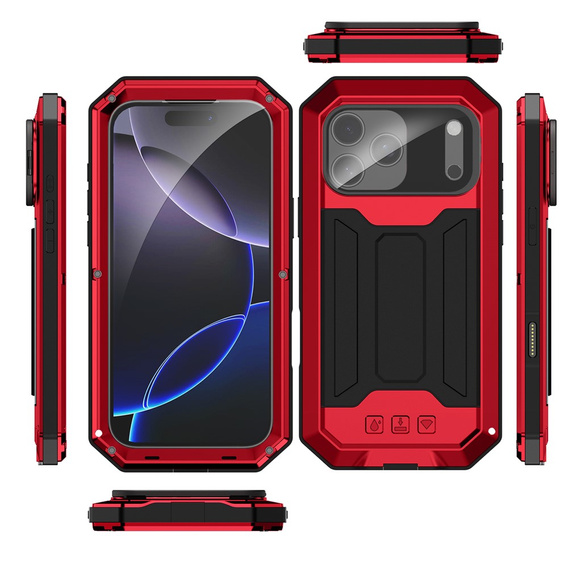 R-JUST armoured case with screen protector and stand for iPhone 17 Pro Max