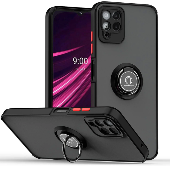 Case for T Phone 2 5G, Frosted Ring, black