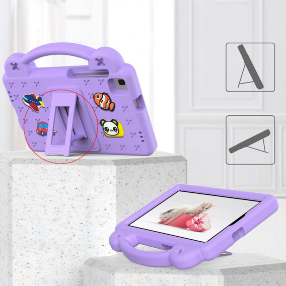 Children's case for Samsung Galaxy Tab A7 Lite 8.7 T220/T225, Cute Patterns, with stand, purple