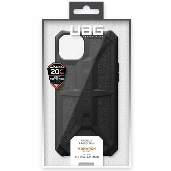Case Urban Armor Gear for iPhone 14 Plus, Monarch, black