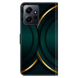 Flip case for Xiaomi Redmi Note 12 4G, Wallet, green / gold