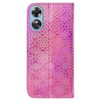 Flip case for Oppo A17, Wallet mandala, pink