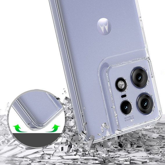 Case for Motorola Edge 50 Pro 5G, Fusion Hybrid, transparent