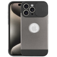 Case for iPhone 15 Pro Max, ERBORD MagProtect Slide Camera, titanium grey