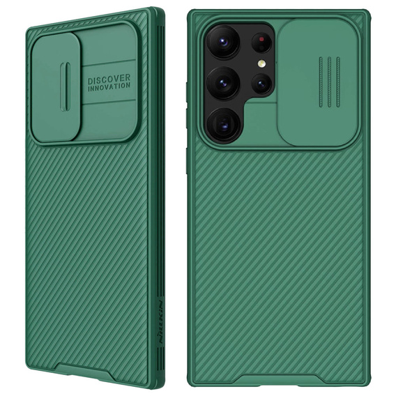 Case for Samsung Galaxy S23 Ultra, Armored Nillkin, CamShield Pro, green
