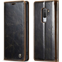 CASEME flip case for Samsung Galaxy S9+ Plus, Waxy Textucoffee, coffee