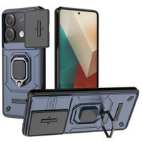 Case for Xiaomi Redmi Note 13 5G, KickStand Camera Lens, blue