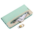 Flip case for Samsung Galaxy A53 5G, Wallet Pocket Zipper Lace, green