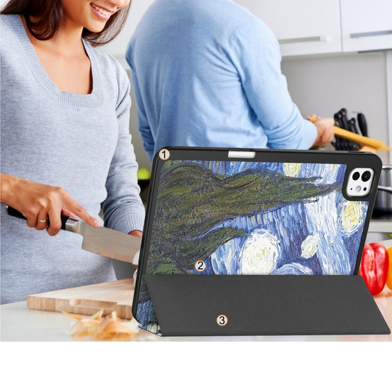 Case for iPad Pro 11 2024, Smartcase, oil painting