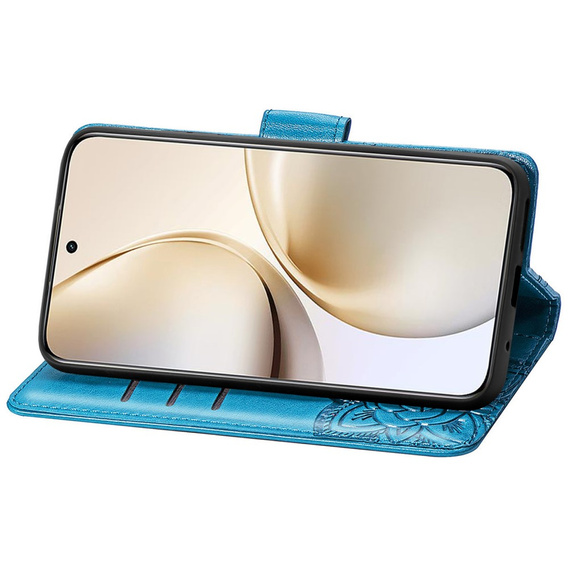 Flip case for Realme 14 Pro 5G, Butterfly, blue
