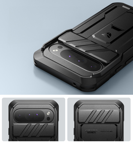 Armored case for Google Pixel 9 Pro, Dexnor Full Body (Two Frames), black
