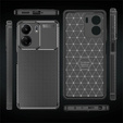 Case for Xiaomi Redmi 13C / Poco C65, Carbon Gel, black