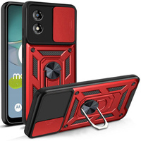Case for Motorola Moto E13, CamShield Slide, red