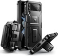 Armored Case for Samsung Galaxy Z Flip 4 5G, Dexnor Clip Holder, black