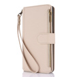 Flip case for Samsung Galaxy S24 Ultra, Wallet Zipper Pocket RFID, with shoulder strap, black