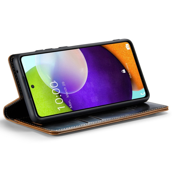 CASEME flip case for Samsung Galaxy A52/A52s, Waxy Textucoffee, coffee