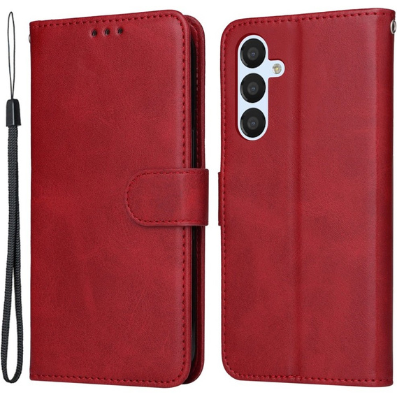 Flip case for Samsung Galaxy A34 5G, Leather Wallet, red
