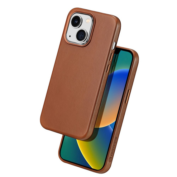 Case for iPhone 14, Dux Ducis Max Naples, brown