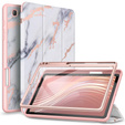 Case for Samsung Galaxy Tab S6 Lite, Suritch Full Body Marble, pink