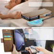 CASEME flip case for Samsung Galaxy Z Fold6 5G, Litchi Wallet, brown