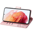 Flip case for Oppo Reno 12, Butterfly, pink rose gold