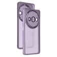 Silicone case for Xiaomi Redmi A3, with camera protection, transparent / purple
