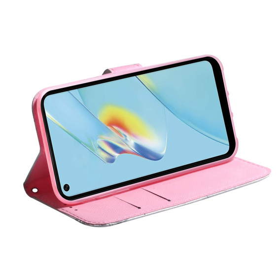 Flip case for Oppo A17, Wallet, kwiat, white