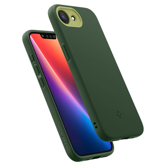 Spigen case for iPhone 16E, Nano Pop MagSafe, green + 9H tempered glass