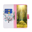 Flip case for Samsung Galaxy M34, Wallet, colorful tree, white