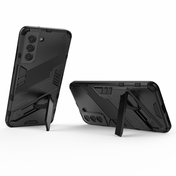 Case for Samsung Galaxy S21 FE, Military kickstand, blue