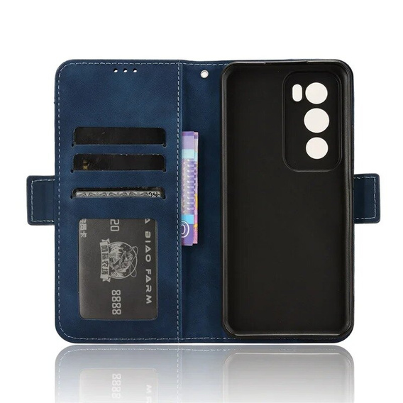 Flip case for Oppo Reno 12 Pro, Card Slot, dark blue