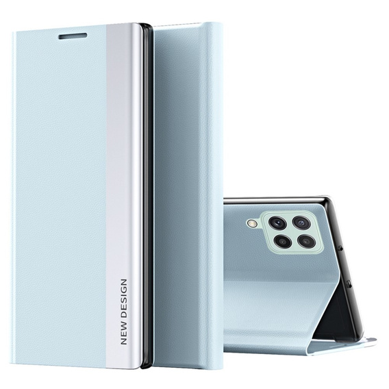 Flip case for Samsung Galaxy M53 5G, Side Magnetic, light blue