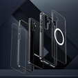 Case for Samsung Galaxy A36 / Samsung Galaxy A56, Shockproof, with glass, for MagSafe, black