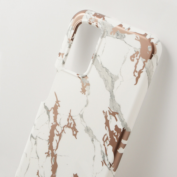 Case for Samsung Galaxy A14 4G/5G, Suritch Full Body Marble, white