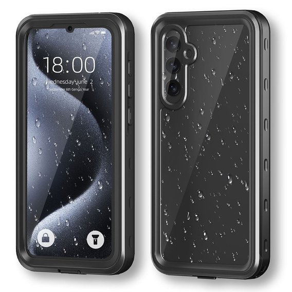 IP68 Waterproof Case for Samsung Galaxy A35 5G, Redpepper, black