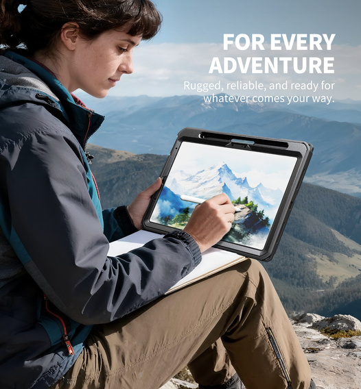 Dexnor 360° case with strap and stylus holder for iPad Air 11" 2025/2024 (7th/6th gen.)