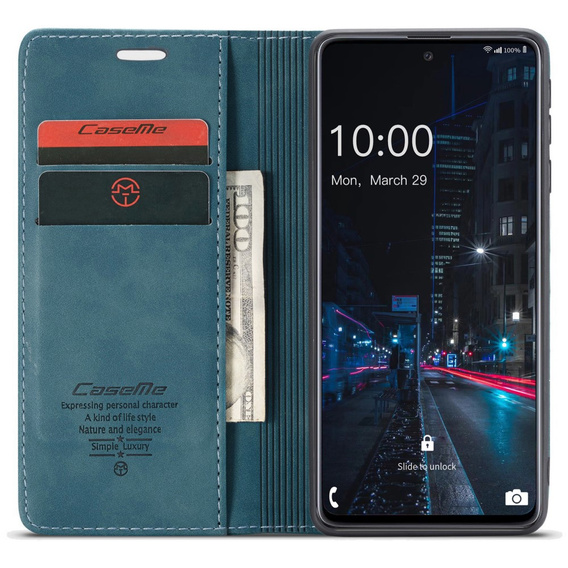 CASEME case for Samsung Galaxy A33 5G, Leather Wallet Case, green