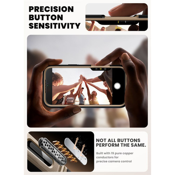 Supcase case for iPhone 17 Pro Max, IBLSN Ares Fip Magsafe, Desert Gold