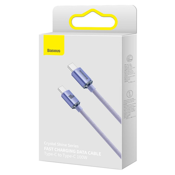 Baseus Crystal Shine USB-C to USB-C 100W cable for devices with a USB-C port
